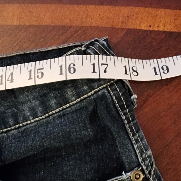 No Fuze Pleated Denim Blue Jean Skirt - Picture 6 of 7